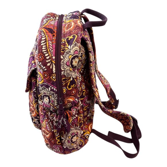 Vera Bradley Backpack – Plum Crazy Pattern | Quilted Cotton Fabric | Purple Oran - Picture 5 of 9
